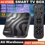 For Android 12.0 Smart TV Box WIFI 6 BT Quad Core 6K WIFI HD Media Stream Player