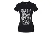 Grindstore Womens/Ladies Im Out Of Bed and Dressed T-Shirt (Black) - UTGR4571
