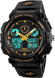 [findtime] Men's Watch Sport Large Face Military Wrist Watch Outdoor Stopwatch Alarm 5ATM Waterproof Digital Watches for Men LED Backlight Tactical Watch