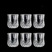 Set of 6 Crystal Glasses - 50 ML Reusable Whiskey Glasses - Hand Wash Only - Perfect for Home Bars, Parties and Special Occasions - Ideal for Whiskey, Bourbon and Scotch Lovers
