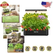 Compact Indoor Herb Garden with Adjustable Height & 24W Full-Spectrum Light