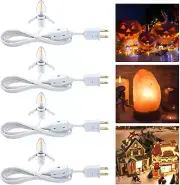 Accessory Cord with Light Bulb Ul-Listed White Cord with On/Off Switch Plugs - P