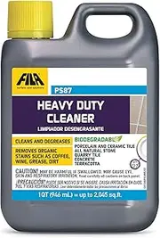 FILA Heavy Duty Cleaner PS87 1 QT, Stain Remover Grease, Coffee, Wine, Wax, Ink, Hard Surface Floor Cleaner, Ideal for Natural Stone, Terracotta, Quarry Tile, Concrete, Porcelain and Ceramic Tile