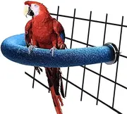 TRADERPLUS Parrot Perch Stand Swing U Shape Cage Toys Supplies for Medium to Large Birds (L)