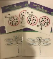 Dritz Iron-On RhineStuds Applique & Other Brands Heart Flower Butterfly Bug Cat
