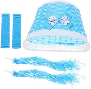 TOGEVAL 1Set Bike Basket and Streamer Kit Handlebar Streamers Bicycle Accessories for Fun Decoration for Scooters and Bicycles for Birthdays and Celebrations