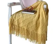 Wool Blanket Soft Knitted Wool Blanket, Tassel Blanket, Sofa Blanket, Sleeping Blanket