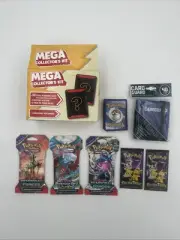 Pokemon Mega Collector's Kit - Mystery Boosters, Holo, Mini Binder & More Open