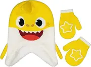 [Nickelodeon] Boys' Winter Hat and Mittens Set, Baby Shark Toddler Beanie