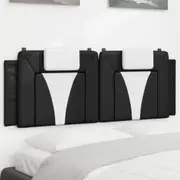 Headboard Cushion Black and White 152 cm Faux Leather vidaXL
