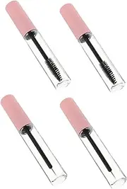 FOMIYES 4Pcs Refillable Pet Mascara Tubes with Wand DIY Empty Eyelash Container for Lip Gloss and Liner Compact Makeup Bottles with Shadow Tip Liner
