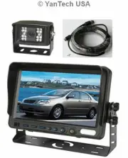 7" COLOR LCD REVERSING MONITOR & 120° VIEW CCD REAR VIEW CAMERA NIGHT VISION