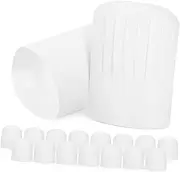 [MAGICLULU] 20pcs Disposable Chef Hats Comfortable Pleated Design for Restaurants Bakeries and Events Lightweight Chef Caps for Food Safety and Convenience White