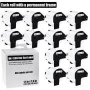 12Rolls 28.9mmx62mm DK-1209 Small Address 800 Labels for Brother QL Printer