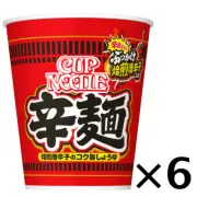 CUP NOODLE HOT CHILL SOY SAUCE Flavor 6Pack Set Made in Japan