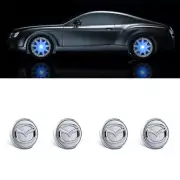 4PCS 56mm Self-Powered Floating LED Wheel Hub Light Hub Caps for Mazda Silver (for: Mazda)