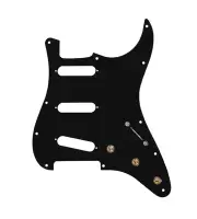 920D Custom SSS Pre-Wired Pickguard for Strat With A Black Pickguard and S5W ...