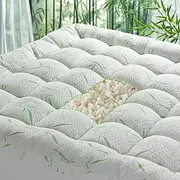 Memory Foam Mattress Topper Queen - 1500 GSM Viscose Made from Bamboo Pillow Top Mattress Topper Cooling & Body-Contouring Support for Back Pain Relief with 8"-18" Deep Pocket (60"x80")