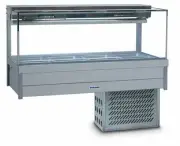 Roband Square Glass Refrigerated Display Bar 8 pans - Piped and Foamed only (...