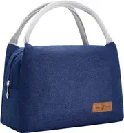 Lunch Bag Insulated Lunch Box for Office Work Picnic School Beach Travel,Navy