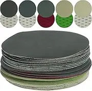 40Pcs Flocking Sanding Discs 150mm/6inch Silicon Carbide Hook and Loop Sanding Pads Set Anti-Static Round Dry and Wet Grinding Pads 1000 1500 2000 3000 5000 Grit Sandpaper Fulasun