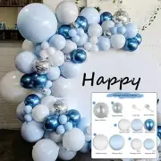Globos de Cumpleaños Azul para Niños Birthday balloon Garland Arco Globos