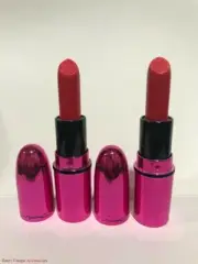 2 x Mac SWEET SAKURA Medium-dark Red Lip Color Lipstick Rouge Travel Size