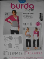 Maternity Tops Pants Belly Band Misses Size 10-22 Burda 7239 Sewing Pattern *