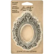 Idea-Ology Metal Baroque Frames 2.25"X3" 2/Pkg-Antique Nickel - 2 Pack