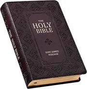 KJV Giant Print Lux-Leather Pattern Dark Brown