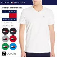 在飛比找蝦皮商城優惠-Tommy Hilfiger V領素T 短袖上衣 休閒 電繡