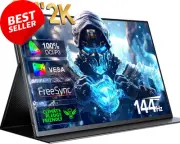 Portable Gaming Monitor 18" 2K 144Hz QHD IPS FreeSync HDR VESA Frameless