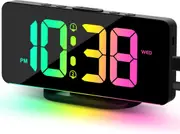 2023 Digital Alarm Clock 11 Colors RGB Display