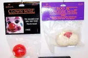 1989 New ● Hallmark HALLOWEEN Boo Jr BUNNY NOSE Boo Bazaar CLOWN NOSE ● Sealed ●