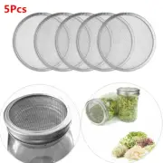 5 Pcs New Stainless Steel Seed Sprouting Mesh Screen Strainer Filter Wide Mouth