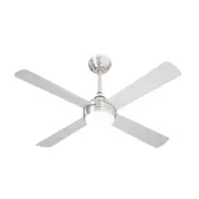 Vevare 52'' Ceiling Fan AC Motor With Light Remote Control Fans 4 Blades Silver