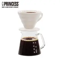 在飛比找momo購物網優惠-【PRINCESS 荷蘭公主】手沖陶瓷濾杯+咖啡壺組 241