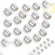 20pcs Miniature LED Lights, Warm White & Cool White Mini Electric Micro Tiny Lights Battery Operated with 10pcs Batteries for Crafts Paper Lantern Decoration Dollhouse Accessories