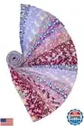 Jelly Roll Fabric - 10 Assorted Floral Prints, 100% Cotton, 40 Pre-Cut Strips