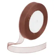 50 Yards Organza Ribbon 1/2" Copper Tone Chiffon Ribbon for Flower Decoration