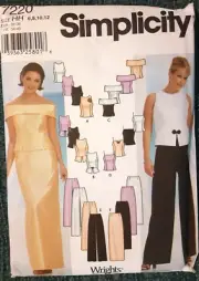 Simplicity Pattern 7220 Misses' Top Pants & Shirt Sewing Craft Project (H)