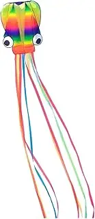 Huge Kite Rainbow - Octopus Large Rain Bow Mollusc Flying Kites | Soft Kite with Long Tails | Portable Parent-Child Interactive Toys for Kids, Boys, Girls - 5x0.8m/16.4x2.62 Feet