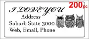 200 Personalised return address label adhesive custom sticky sticker 56x25mm