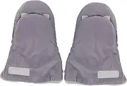 Anneome 1pair Thickened Windproof Pushchair Hand Warmers Grey Stroller Gloves for Cold Weather and Comfortable for Outings and Family Activities