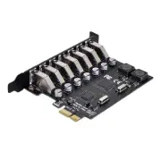 5V 2A Power Supply Module 7 Port USB3.0 PCI Express Card Adapter Hub Board