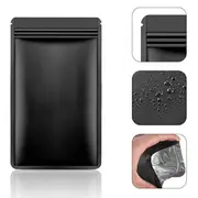 100x Black Aluminum Bag Mylar Foil Pouch Heat Sealer Food Storage Pack 10x15cm