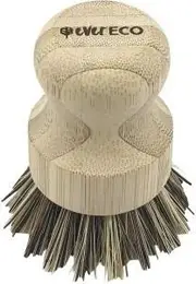Ever Eco Pot Scrubber Bamboo Handle, Palm Leaf Bristles