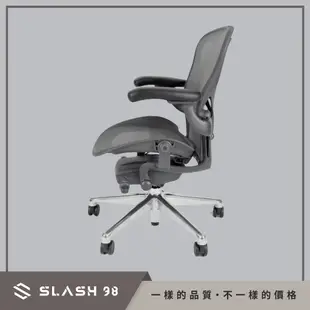 【石磊煦國際】升級真皮扶手/DC1輪 Herman Miller Aeron 2.0 拋光金屬腳座 石墨黑 全功能 DW