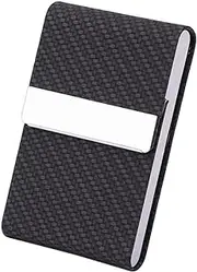 [ARKCHIU] Cigarette Case for 84mm King Size, 7 Capacity, Ultra Slim, Leather Cigarette Holder Case for Men, Business Black A,One Size
