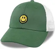 [SONMONY] Kids Baseball Hat Smiley Face Toddler Trucker Hats Lightweight Mesh Back Trucker Cap for Girls Boys